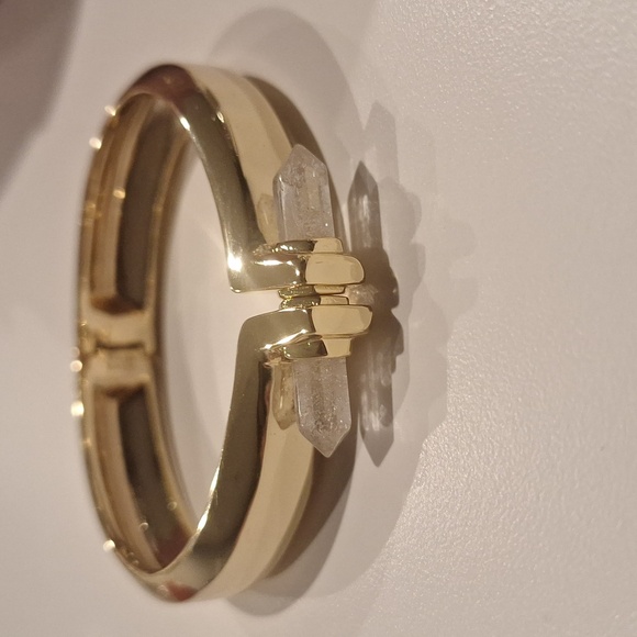 Alexis bitter .miss havisham gold bangle with crystal - Picture 3 of 5
